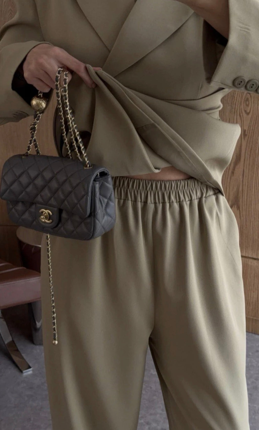 Elegant Buttoned Suit Set